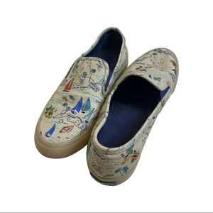 🐳⛵️Sperry Seaside Map Slip-On Sneakers. Size 7.5